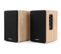 Thomson Enceintes bibliothèque Cosy WS902DUO 150W stéréo Bluetooth 5.3 USB Télécommande Bois