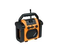 Enceinte de Chantier Sans Fil 30W Bluetooth avec Fonction PLL FM Radio Noir / Orange