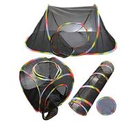 Enceinte De Chat Portable, Maille De Tunnel De Chat Portable - Terrain De Jeu Pliable, Tente Fermée Compacte, Cage De Chien Chiot Interactif pour Jeu en Salle