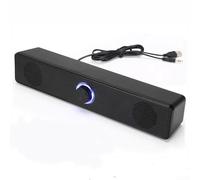 Enceinte de cinéma maison filaire et sans fil alimentée par USB pour TV, PC, ordinateur portable, console de jeu, boîte à musique, barre de son compacte noire avec son riche (modèle de charge)