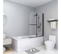 Enceinte de Douche Noir Verre ESG et aluminium Suite salle bain pliable vidaXL v