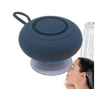Enceinte de douche sans fil - Haut-parleur portable étanche, caisson de basses stéréo à ventouse | Système audio de salle de bain avec microphone HD, rechargeable pour cuisine, voyage, natation