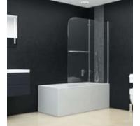 Cabine de Douche Pliable 2 Panneaux Ecran Paroi de Douche Salle de Bain Salle d'Eau Cabinet de Toilette Maison 144677