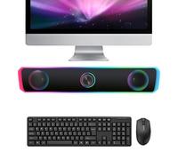 Enceinte de jeu portable - Barre de son stéréo filaire de 32 cm, prise audio 3,5 mm, haut-parleur multimédia d'ordinateur, unité de basses compacte | Ordinateur portable, tablette, téléphone, bureau