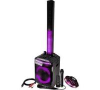 Enceinte de soirée Sono DJ Karaoké 400W Pickering Solo-Array LED - AUX/USB/BT/TWS/PC +2 Micros + Jeu lumière Ovni