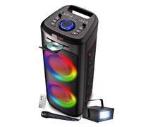 Enceinte DJ 1000W Lumineuse Lecteur CD Inovalley MS06-CD-XXL - Bluetooth USB Radio FM, LED Strobe, Soirée, Fête Karaoké, Anniv