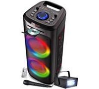 Inovalley Enceinte DJ MS06-CD-XXL 1000W Lumineuse – CD, Bluetooth, USB, Radio FM, LED Strobe