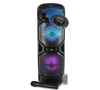 Enceinte DJ Karaoké 800W sur batterie Lumineuse - INOVALLEY - HP59-XXL - Bluetooth, USB, Micro sans fil, Réglage BASS, OVNI LED