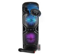 Enceinte DJ Karaoké 800W sur batterie Lumineuse - INOVALLEY - HP59-XXL - Bluetooth, USB, Micro sans fil, Réglage BASS, OVNI LED