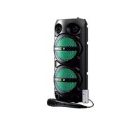 Enceinte DJ Mobile sur batterie Gemsound 300W à LED USB Bluetooth SD Radio FM TWS Microphone filaire Câble PC ORDI Smartphone