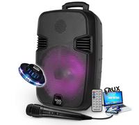 Enceinte DJ Mobile sur batterie KoolStar STARLED 08, 100W, Boomers 20cm à LED, USB Bluetooth, Câble PC, Microphone, Light OVNI