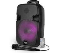 Enceinte DJ Mobile sur batterie KoolStar STARLED08, 100W, Boomers 20cm à LED RVB, USB Bluetooth, Microphone et télécommande