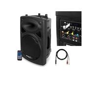 Enceinte DJ PA amplifiée 700w lecteur mp3 SLK-12A-USB-BT + câble PC