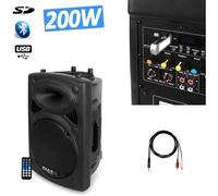 Enceinte DJ SONO amplifiée 200W MP3 IBIZA SOUND SLK8A-BT + câble PC