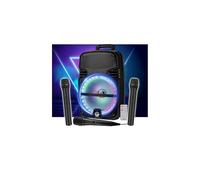 Enceinte DJ sono Karaoké MYDJ MDJ-12 Ring à LEDs RVB 600W 12" USB, Bluetooth, TWS, 3 Micros, Connexion ORDI PC, Soirée Fête