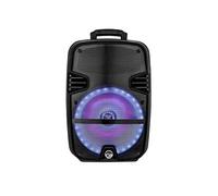 Enceinte DJ Sono Karaoké MYDJ MDJ-12 Ring à LEDs RVB 600W 12" USB, Bluetooth, TWS, 3 Micros, Connexion ORDI PC, Soirée Fête