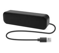 Enceinte d'ordinateur compacte avec son surround 3D, radiateur passif pour des basses profondes, connexion audio et alimentation par un seul câble,