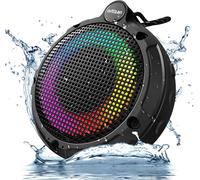 Enceinte Douche Bluetooth Étanche, Portable Ipx7 Haut-Parleur Radio Sans Fil Extérieur Avec Lumière Led, 8W Et Autonomie 24 Hrs, Très Approprié Pour Piscine, Cyclisme