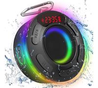 Enceinte Douche Bluetoth Portable Mini Enceinte Bluetoth 5.1 Portables Étanche IPX7 Haut-Parleur avec Ventouse Puissante et Crochet, Bluetooth Radios HD 360°Stéréo, Mic Intégré, 10H de Lecture