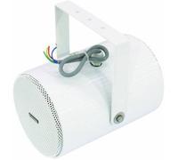 Enceinte ELA de plafond Omnitronic PS-25 blanc 20 W 100 V protégé contre les intempéries, protégé contre les projections deau