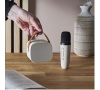 Enceinte et Micro Karaoke - PARTY TIME - Design - 5W - Beige