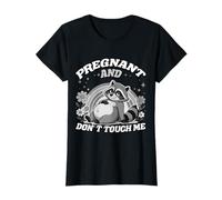 Enceinte et Sauvage Raton Laveur Dont Touch Me Mom Humour T-Shirt
