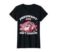 Enceinte et Sauvage Raton Laveur Dont Touch Me Mom Humour T-Shirt