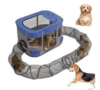Enceinte Extérieure à Tunnel pour Chats - Tente Portable Tunnel pour Petits Animaux - Configuration Facile Aire De Jeu Pour Chaton Jouet Pour Chat Qui S'ennuie Pour Le Jardin Le Balcon La Pelouse La T