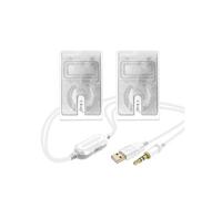 Enceinte Filaire Jack 3.5mm Haut-Parleur 3W x 2 A2035 Blanc