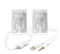 Enceinte Filaire Jack 3.5mm Haut-Parleur 3W x 2 LinQ A2035 Blanc