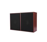 Enceinte FT-180A USB en bois Lecteur de musique multimédia pour ordinateur rouge