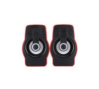 Enceinte FT-185 Mini USB LED portable Lecteur de musique pour ordinateur de bureau (Noir et rouge)