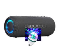 Enceinte HiFi Autonome 100W Ledwood XS100, Ampoule LED, Buetooth USB, TWS, IPX5, Assistant Vocal, 10W RMS, Batterie 2000mAh