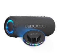 Enceinte HiFi Autonome 100W Ledwood XS100, Effet OVNI LED, Buetooth USB, TWS, IPX5, Assistant Vocal, 10W RMS, Batterie 2000mAh