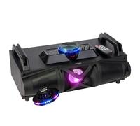 Enceinte Hifi PARTY-FALCON avec Bluetooth USB SD Tuner FM avec animation lumineuse à LED, 2 entrées micro, Lumière Ovni