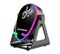 Enceinte Induction Pour Smartphone | Avec Lumière Rotation À 180 Degrés Son Stéréo,Support Pour Téléphone Portable Avec Chargeur De Haut-parleur | Pour Adolescents Filles Garçons Femmes Adultes Hommes