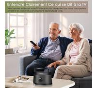 Enceinte Intelligente Pour Télévision Avec Dialogue Clair Pour Personnes Âgées Et Seniors,Prime Haut-Parleur Tv Sans Fil Portable Avec Émetteur,Opt/Rca/Aux,Sans Latence,Portée De 100 Pieds
