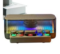 Enceinte intelligente sans fil portable, audio pour la maison | Stéréo compact, mini boîte de son étanche, luminosité LED, amplificateur de basses profondes, batterie longue durée