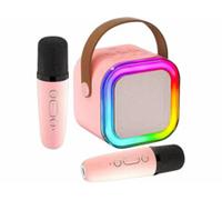 Enceinte karaoké avec 2 micros sans fil fonctions bluetooth / USB / MicroSD Auvisio