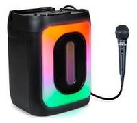 Enceinte Karaoké Bluetooth 30W avec Effets Lumineux et Micro Filaire 4M PARTY Noir Noir