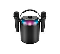 Enceinte Karaoké Bluetooth 5.1 120W avec 2 Micros sans fil LED RVB Noir