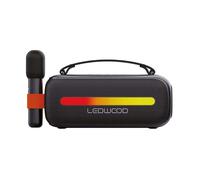 Enceinte Karaoké Bluetooth Portable 130W avec Micro Sans Fil et Effets LED Noir