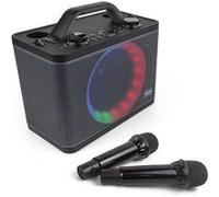 Enceinte Karaoké connectée PartyGo PRIXTON - Enceinte Bluetooth 20 W avec effets lumineux - Microphone inclus - Autonomie 8h - Couleur noir Noir G