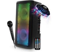 Enceinte Karaoké FestiSound SRX206 Mobile SONO DJ autonome LED - 300W - USB/SD/Bluetooth + Micro Télécommande + UFO OVNI G