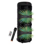 Enceinte karaoké - INOVALLEY - Lumineuse - 1000 Watts - Bluetooth V5.0 - Autonomie 2 à 3 heures - Micro sans fil inclus