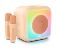 Bigben Connected Enceinte karaoké lumineuse – Bluetooth 30W, 2 micros sans fil, batt. Li‑ion – Pêche
