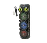 Enceinte karaoké lumineuse - INOVALLEY - KA129-XXL - Bluetooth V5.0 - 90 cm - 1000 W - Haut-parleurs 3 x 8'' - Micro sans fil inclus