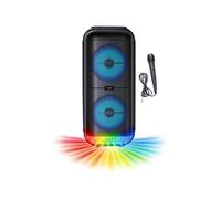 ENCEINTE KARAOKÉ LUMINEUSE - INOVALLEY - KA22-BTH - BLUETOOTH V5.0 - 49 CM - 500 W - NOIR