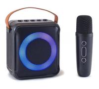 Enceinte Karaoké + micro sans fil - INOVALLEY - KA04BTH-B - Bluetooth - Lumineuse