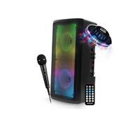 Enceinte Karaoké Mobile SONO DJ FestiSound SRX206 autonome à LED - 300W - USB/SD/Bluetooth + Micro + Télécommande + UFO OVNI